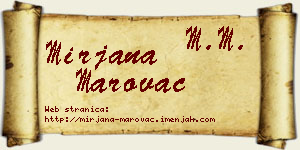Mirjana Marovac vizit kartica